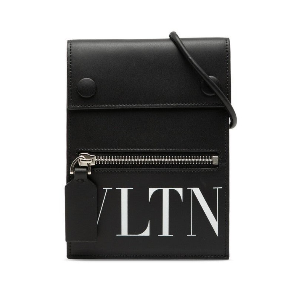 Valentino Leather VLTN Shoulder Bag Black